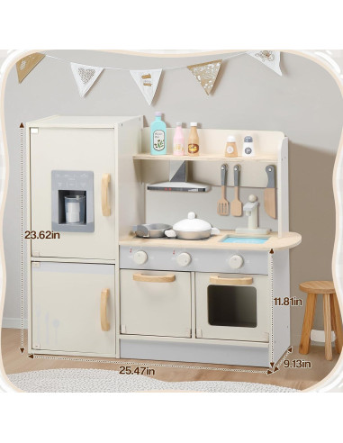 Juego de Cocina de Madera Ktaxon para Niños 3+ con Accesorios