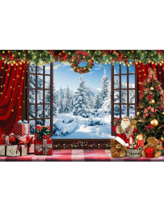 Fondo de Fotografía Navidad 450x240cm Vinilo Pnylzzyxh 2