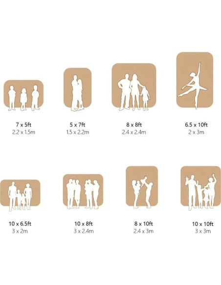 Fondo de Pared Interior Kate 2.5x2.5m Microfibra Clásico Fondo de Pared Interior Kate 2.5x2.5m Microfibra Clásico