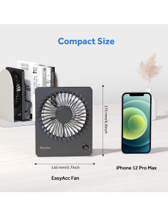 Ventilador de Escritorio Plegable EasyAcc 6" Recargable Silencioso 2