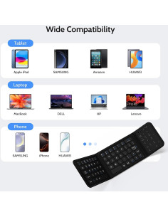 Teclado Bluetooth Plegable Nsyee con Panel Táctil y Numérico 2