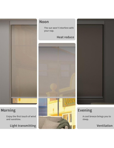 Persianas de Malla MYshade 71x182 cm Sin Cuerda Beige