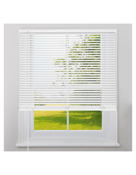 Persianas Mini Cordless Kokorona 91.44x162.56 cm PVC Blanco