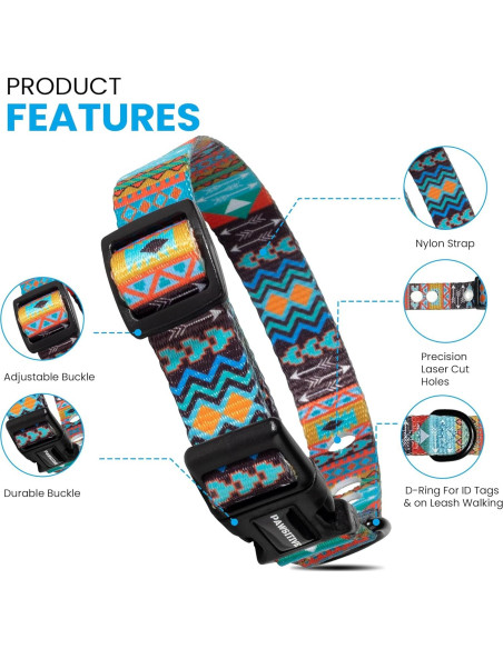 Correa de Nylon Pequeña Gracie To The Rescue 25.4-30.5 cm Flor Negra