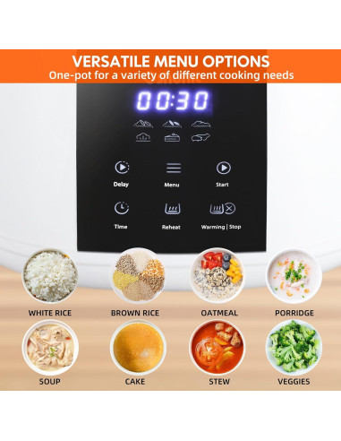 Olla Arrocera Eléctrica Oshenic 3L 6 Tazas Multifuncional