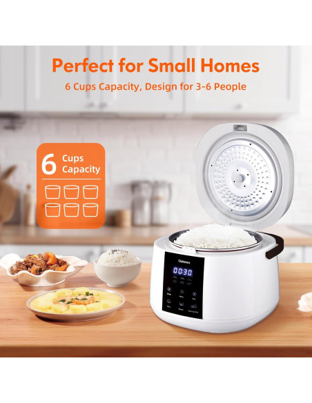 Olla Arrocera Eléctrica Oshenic 3L 6 Tazas Multifuncional