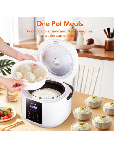 Olla Arrocera Eléctrica Oshenic 3L 6 Tazas Multifuncional