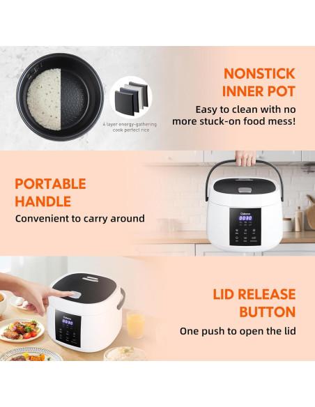 Olla Arrocera Eléctrica Oshenic 3L 6 Tazas Multifuncional