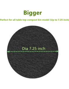 Filtro de Carbón Activado iUoczi 18.4 cm Redondo Paquete de 6 2