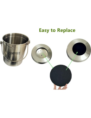 Filtro de Carbón Activado iUoczi 18.4 cm Redondo Paquete de 6