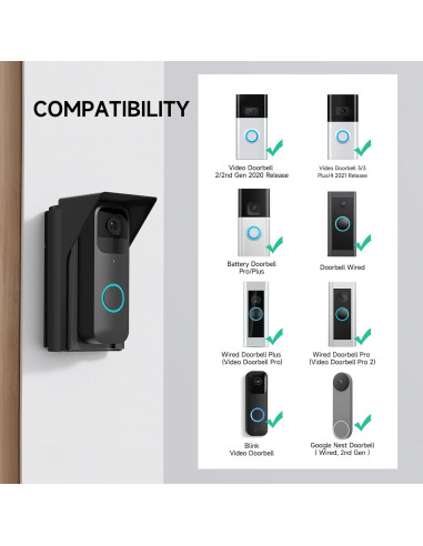 Soporte Ajustable para Timbre Ayotu - Compatible con Blink y Nest