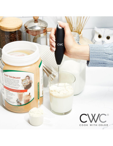 Batidor de Huevos y Espumador de Leche Cook With Color Negro