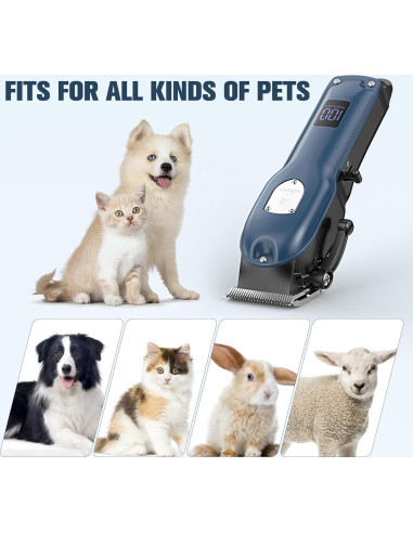 Cortadora de Pelo de Perro Inalámbrica Gooad Azul 2000mAh