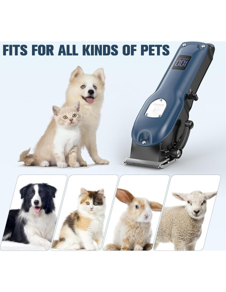 Cortadora de Pelo de Perro Inalámbrica Gooad Azul 2000mAh