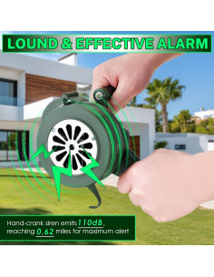 Sirena de Mano NATGAI 110dB Portátil con Manivela 2