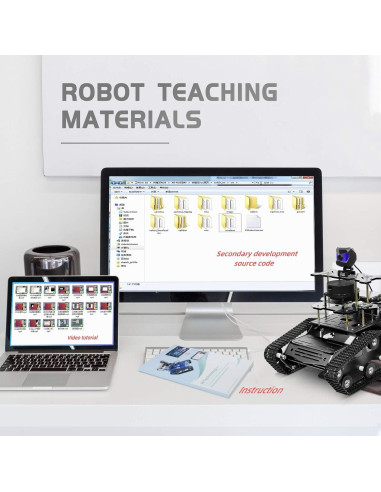 Kit de Coche Robot Inteligente AI XiaoR Geek con LIDAR y Pantalla 3.5"