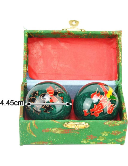 Bolas Baoding Xiaokeis 2 Pcs Verde Tai Ji - Ejercicio y Meditación