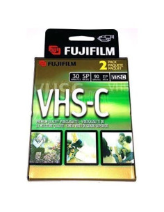 Paquete de 2 Videocintas VHS-C Fujifilm TC-30 Premium 30/90 min