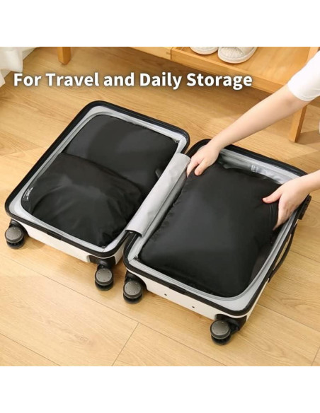 Cubos de Compresión TIANZONG para Equipaje 2 Paquete Grande Beige