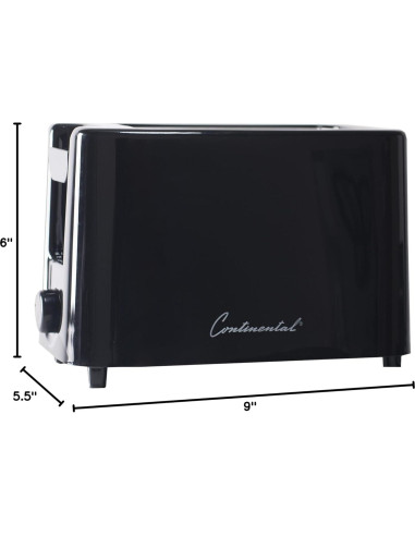 Tostadora 2 Rebanadas Continental Electric CE-TT019 Negra