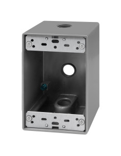 Caja de Salida a Prueba de Climas ENERLITES 1-Gang 3 Salidas 12.7mm