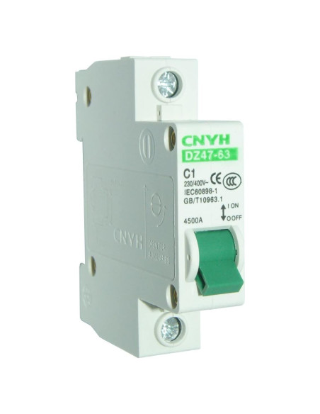 Interruptor Automático Mini Haozheng DZ47-63 1A 230V 1 Polo