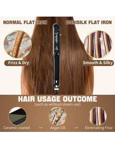 Plancha de Vapor DORISILK 2.0 Cerámica 1 Pulgada Profesional 2