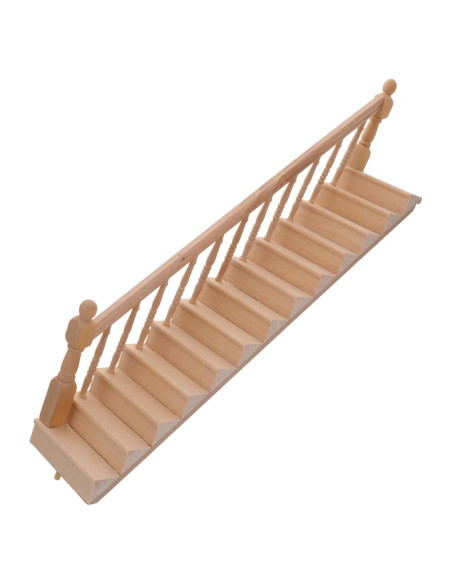 Escalera Miniatura 1:12 DOITOOL de Madera para Casa de Muñecas