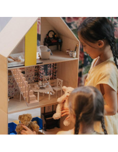 Escalera Miniatura 1:12 DOITOOL de Madera para Casa de Muñecas 2