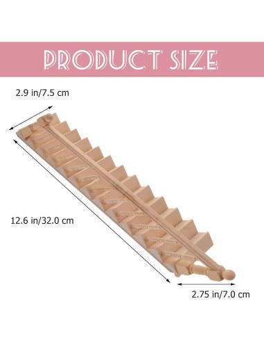 Escalera Miniatura 1:12 DOITOOL de Madera para Casa de Muñecas