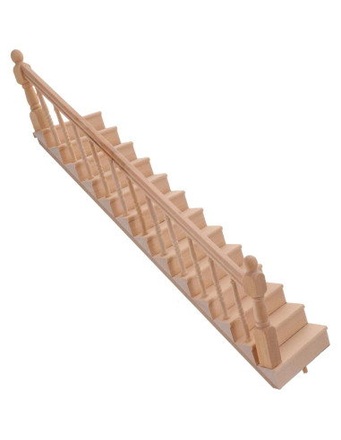 Escalera Miniatura 1:12 DOITOOL de Madera para Casa de Muñecas