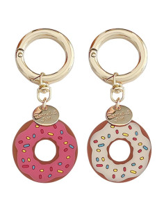 Funda Antipérdida para AirTag Moydolo 2 Pack Silicona Beige/Rosa