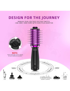 Cepillo Secador DORISILK 4 en 1 Doble Voltaje 25.4cm 2