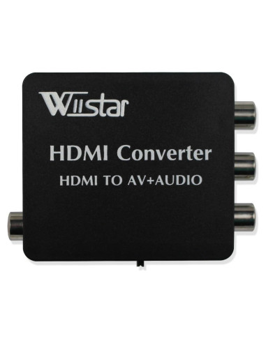 Convertidor HDMI a AV Wiistar 1080p con Audio SPDIF y Coaxial