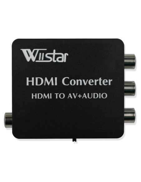 Convertidor HDMI a AV Wiistar 1080p con Audio SPDIF y Coaxial