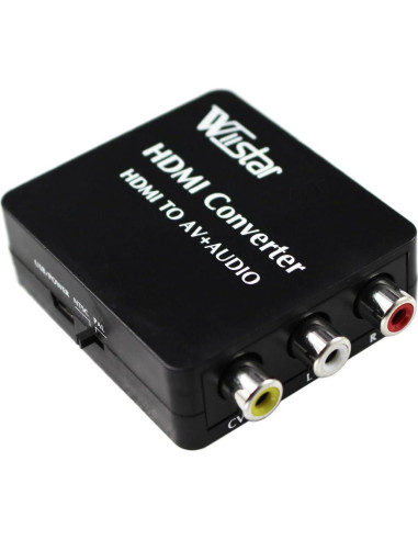 Convertidor HDMI a AV Wiistar 1080p con Audio SPDIF y Coaxial