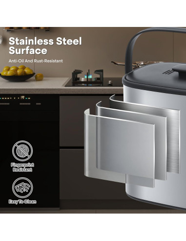 Cubo de Compost Interior Colección Athena 5.1 kg Acero Inoxidable Plata