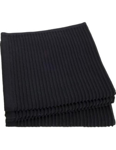 Juego de 4 Paños de Cocina Ripple Now Designs Negro