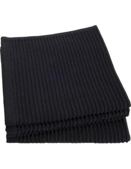 Juego de 4 Paños de Cocina Ripple Now Designs Negro