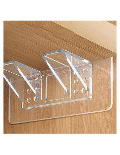 Soporte de Estante Adhesivo 18 Piezas Ourart Transparente