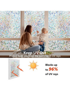 Película de Privacidad para Ventanas Donox Arcoíris 44.5x199.8cm 2