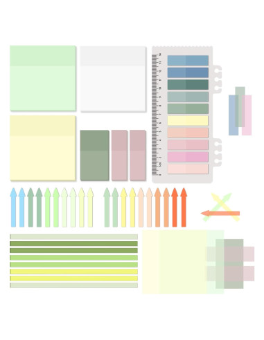 Notas Adhesivas Transparentes Valtiner 1060 Hojas Morandi