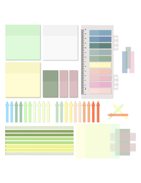 Notas Adhesivas Transparentes Valtiner 1060 Hojas Morandi