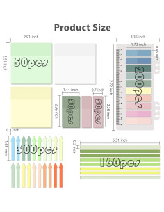 Notas Adhesivas Transparentes Valtiner 1060 Hojas Morandi 2