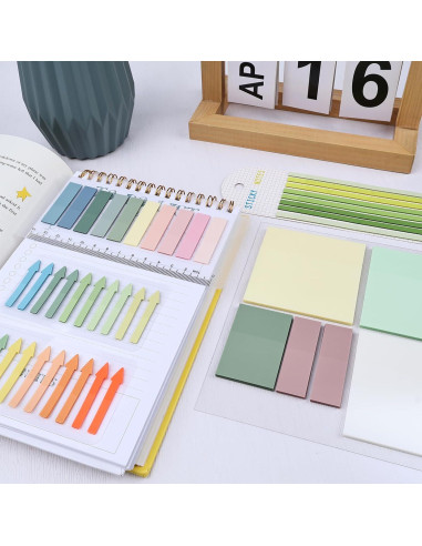 Notas Adhesivas Transparentes Valtiner 1060 Hojas Morandi