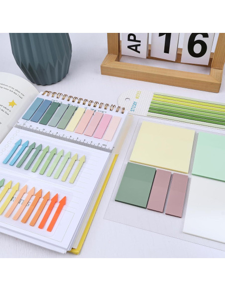 Notas Adhesivas Transparentes Valtiner 1060 Hojas Morandi