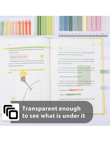 Notas Adhesivas Transparentes Valtiner 1060 Hojas Morandi