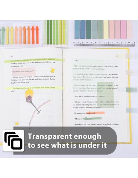 Notas Adhesivas Transparentes Valtiner 1060 Hojas Morandi