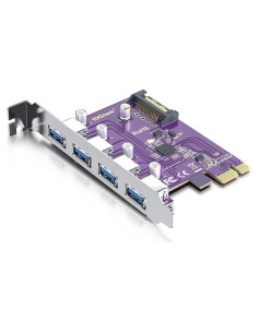 Tarjeta PCIe a 4 USB 3.0 10Gtek VL805-4B-2-US con SATA