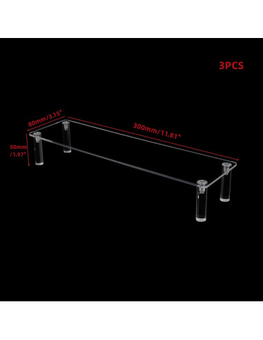 Paquete de 3 estantes acrílicos organizadores 300mm WDONAY